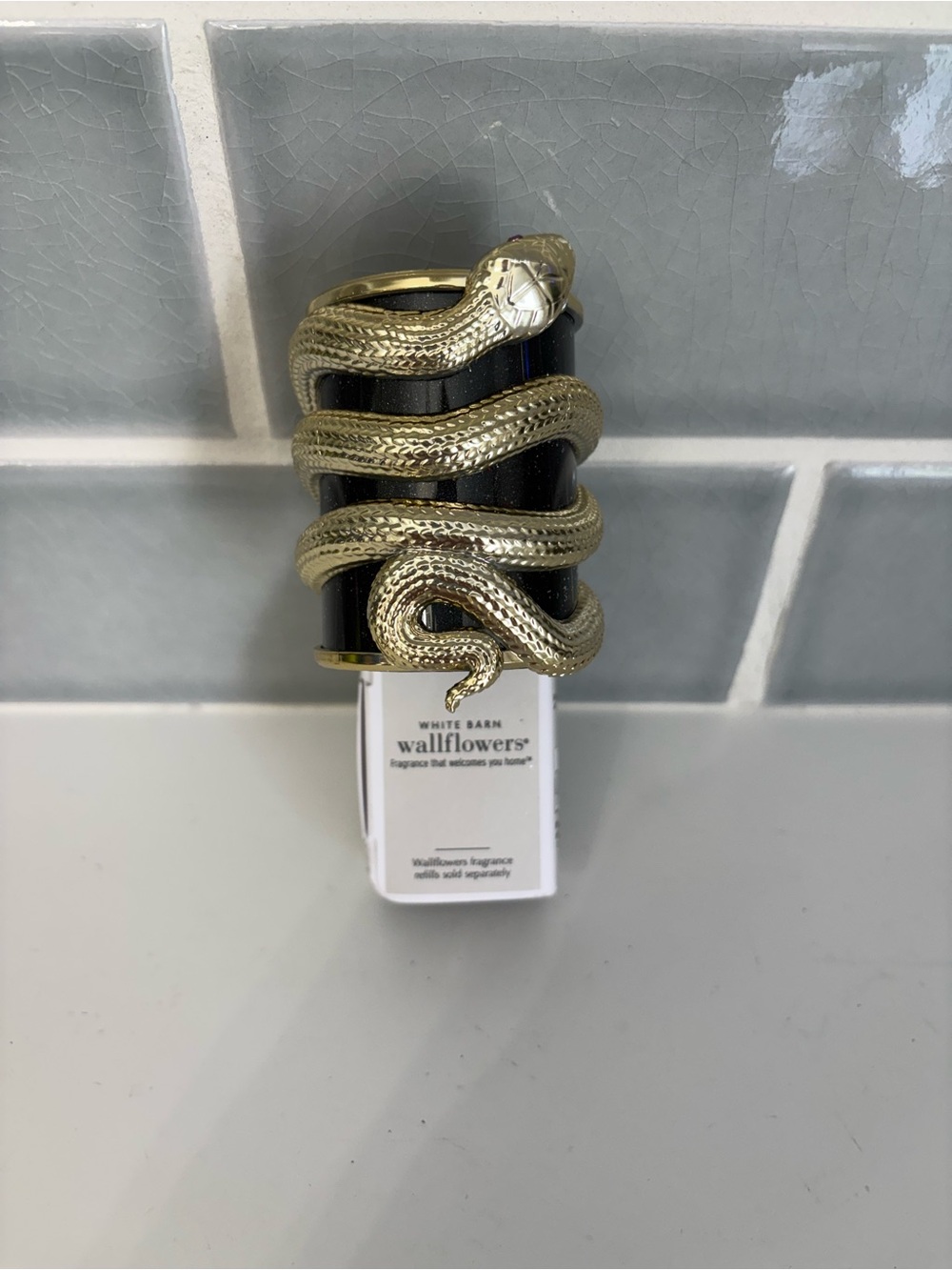 Bath & Body Works gold coiled snake Wallflowers fragrance plug